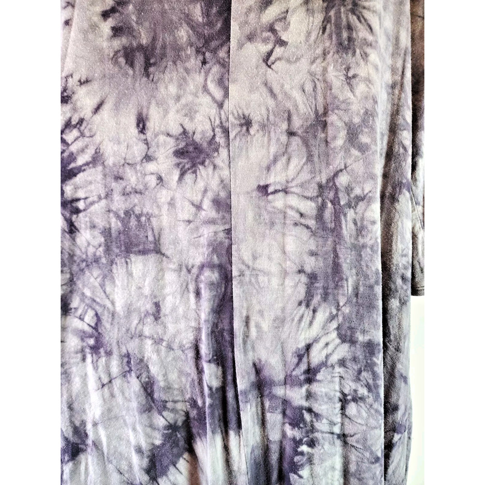 Rae Mode Mineral Wash Gray Jersey Knit High Low Waterfall Mullet Maxi Dress - Picture 10 of 13